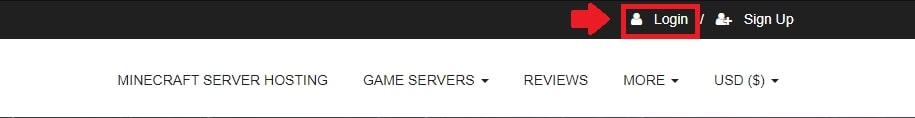 Log in to website