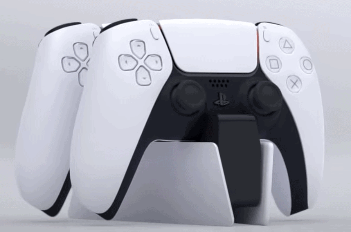 PS5 Controller Charging Station for Playstation 5 Dualsense Controller with Dual Stand Charger Dock Fast Charging Cable PS5 Charging Station White Upgrade PS5 Controller Charger Accessories Incl 
